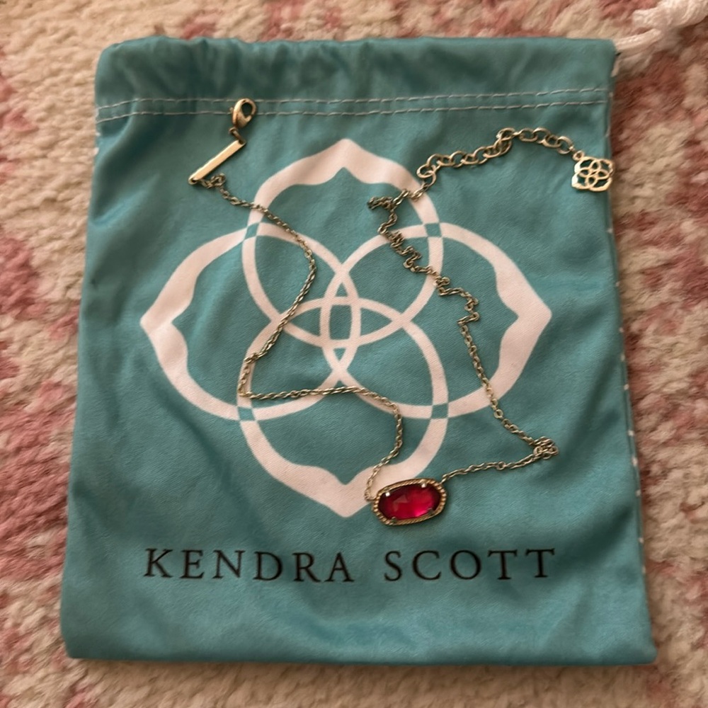 Kendra Scott necklace in ruby